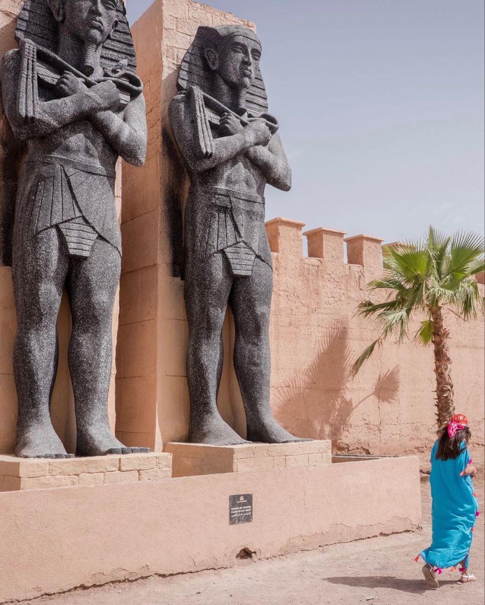 The Taourirt Kasbah in Ouarzazate with its crenellated earthen towers